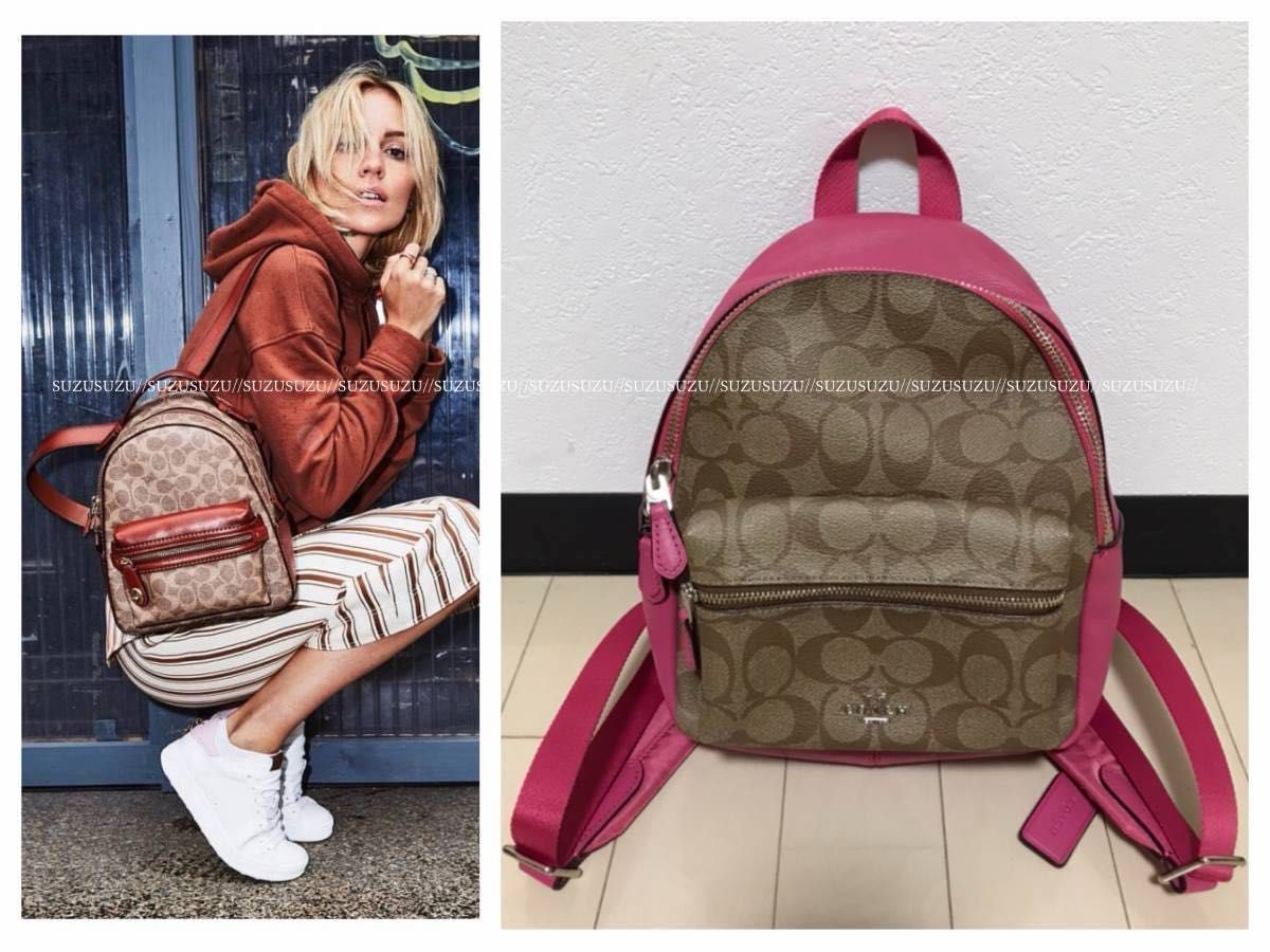 COACH コーチ ミニリュック バックパック ブラウン シグネチャー