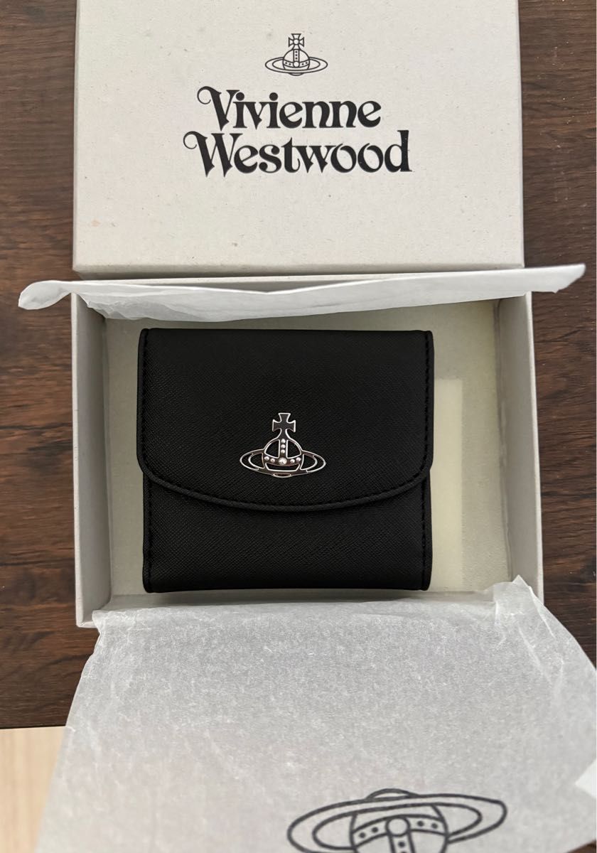 レディースVivienne Westwood 二つ折り財布 ブラック 988VW706 | Shop