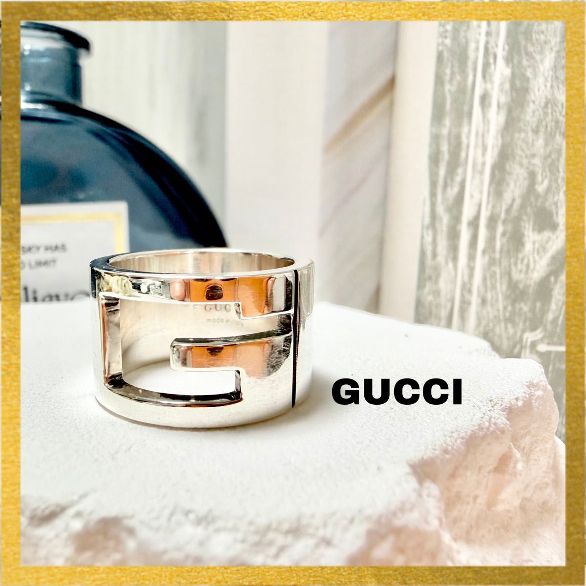 GUCCI グッチ リング 指輪 #21 20号 ブランデッドG ロゴ メンズ | Shop