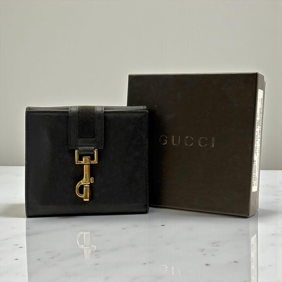 グッチ GUCCI 長財布 ブラック 黒 二つ折り メンズ ビジネス オールド