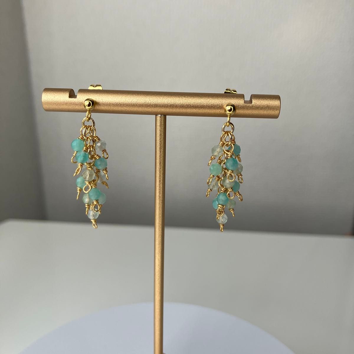 1点限り 天然石ピアス チャーム イヤリング キャンディ マルチカラー