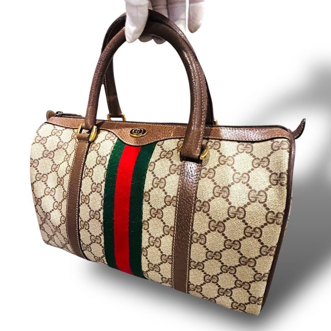 良品 極希少！gucci シェリーライン ハンドバッグ ミニボストンバッグ