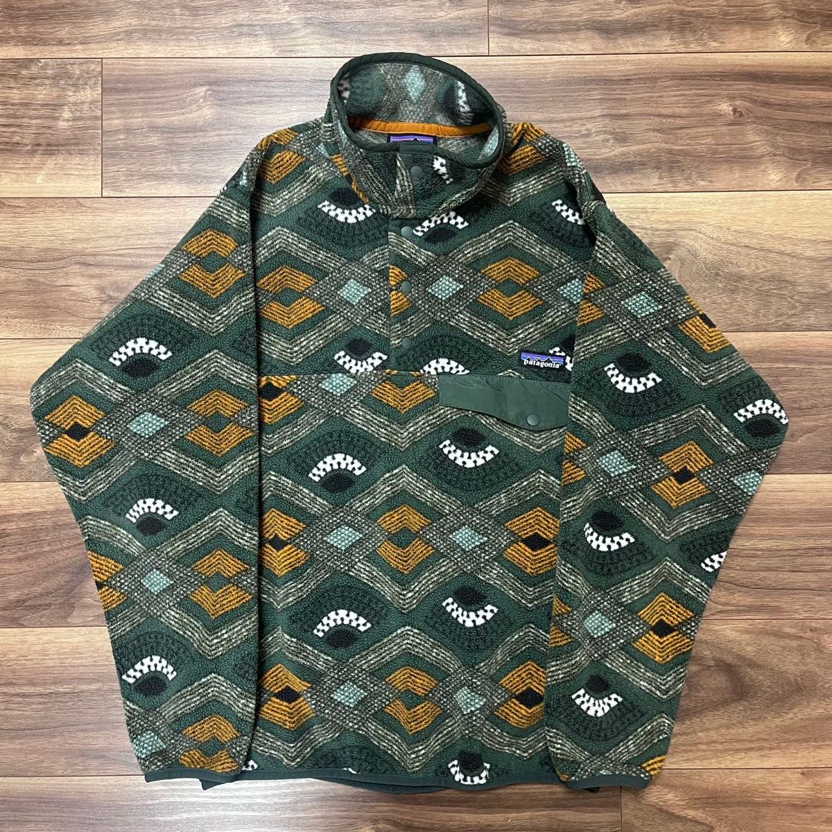 総柄 希少！ Patagonia パタゴニア シンチラ スナップt S 希少XL 