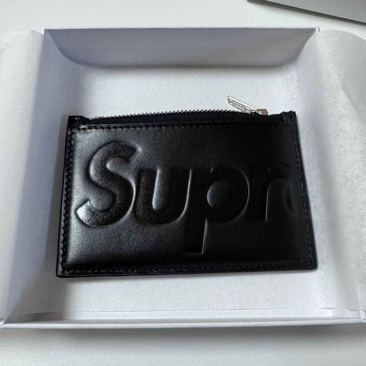 Supreme Leather Zip Card Holder 