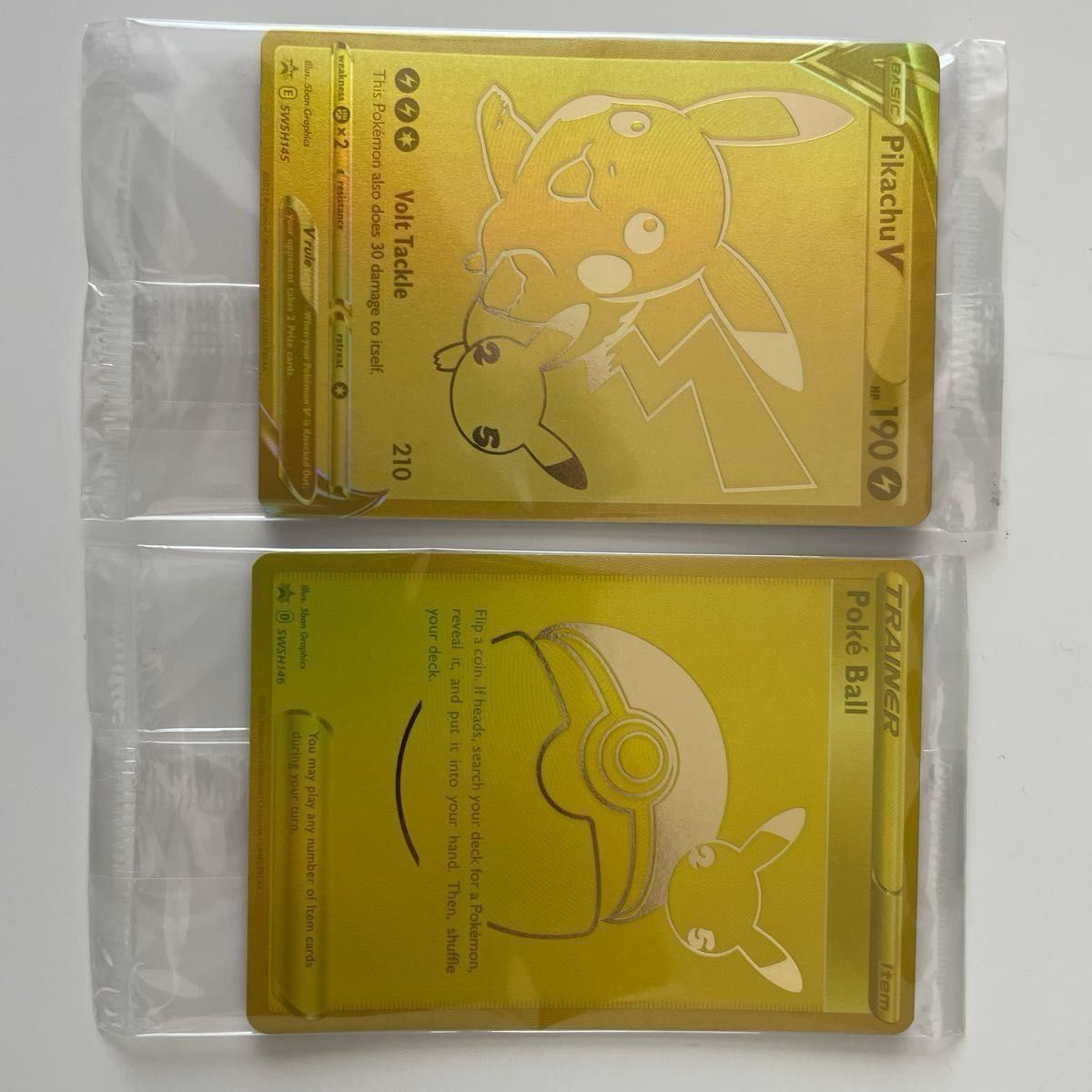 H*i様 ゴールデン ピカチュウV【英語版】モンスターボール/2枚セット/25t 1円スタート PSA10 ピカチュウV モンスターボール セット ポケカ25周年