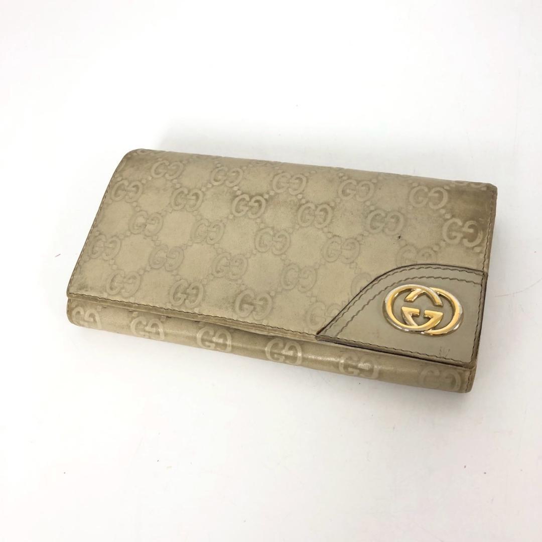 GUCCI グッチ 長財布 インターロッキングG ベージュ ロングウォレット 
