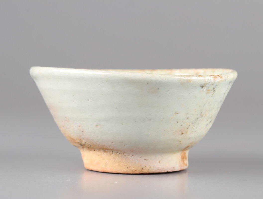 古美術 朝鮮古陶磁器 李朝 白磁 碗 時代物 極上品 初だし品 D6415
