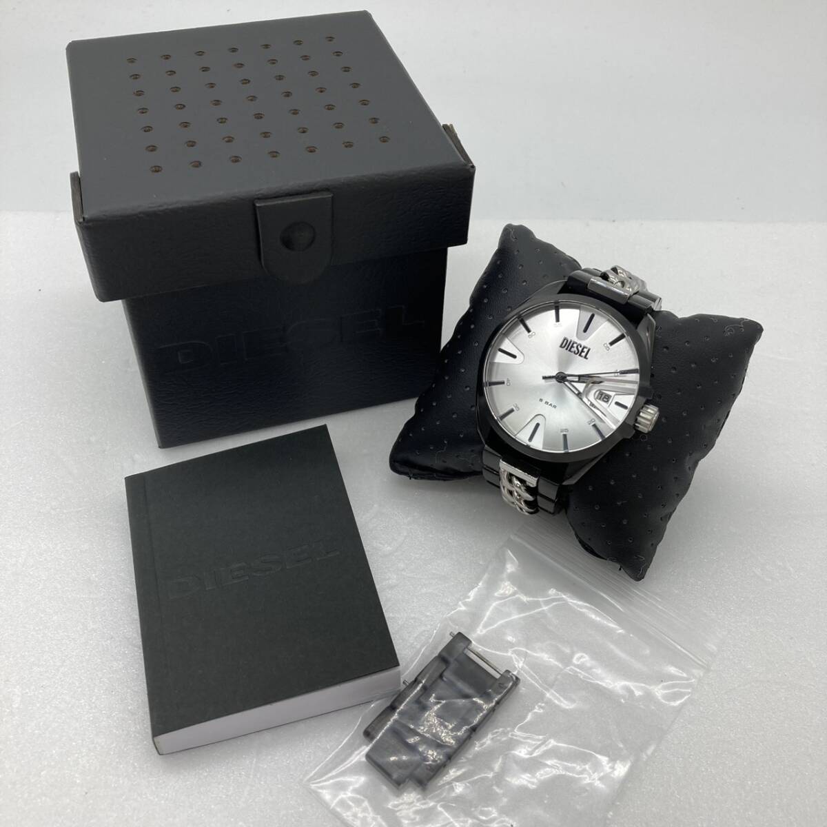 1円 稼働 ディーゼル DZ-1807 QZ ブラック文字盤 メンズ腕時計 2550000 