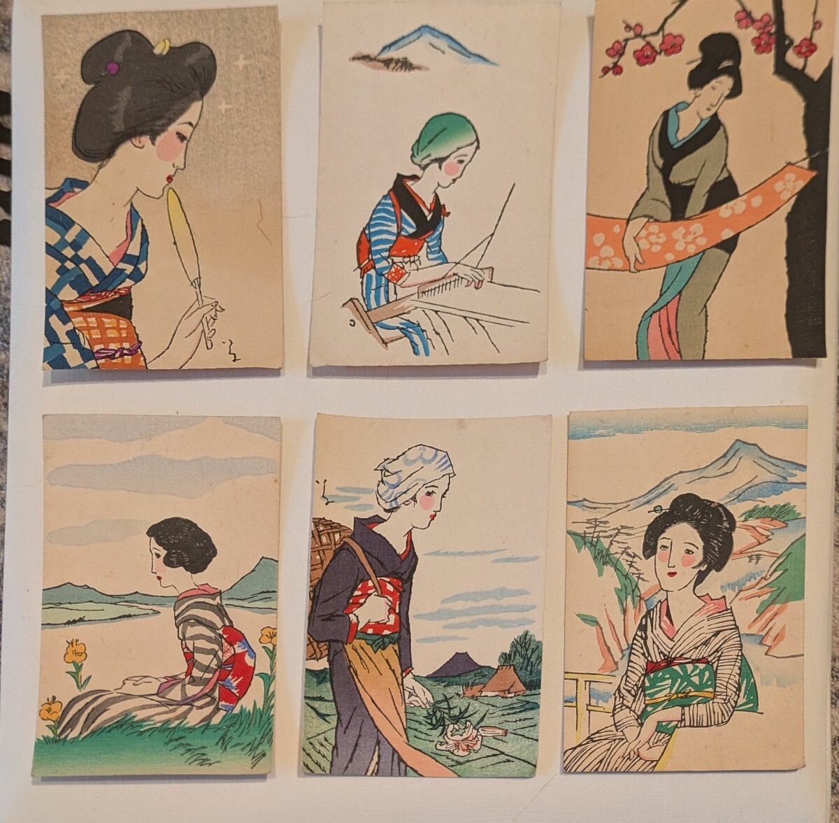 □竹久夢二 木版画 山の湖 京都版画院□その3 木