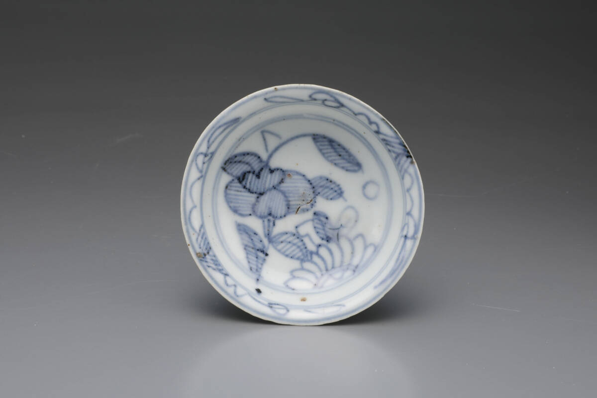 中国古玩 唐物 明代 明染付 大明宣徳年製 款 大皿 時代物 極上品 初