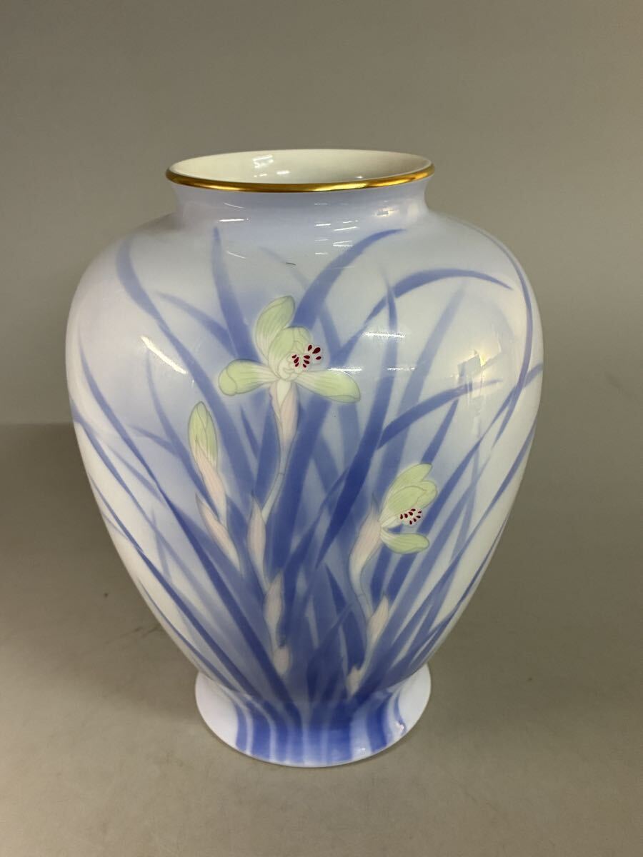 ☆寒椿☆官窯管耳瓶 高さ約23.5cm (検)青磁 氷