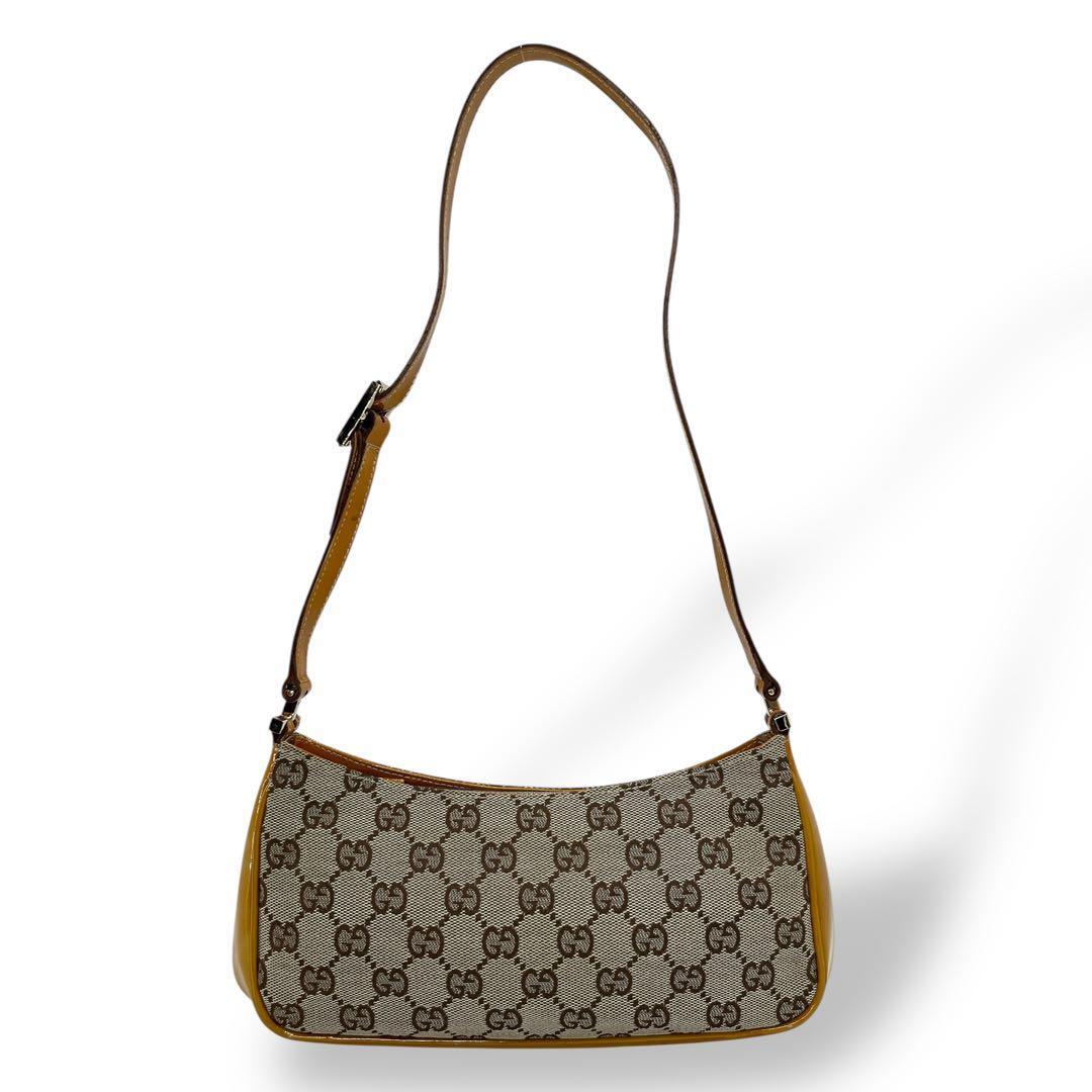 GUCCI グッチ GGキャンバス アクセサリーポーチ ミニバッグ ブラック