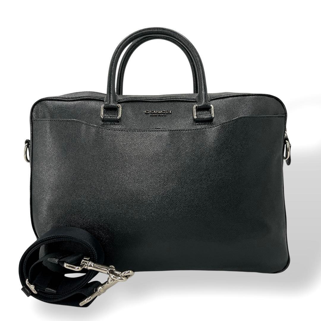 COACH コーチ ビジネスバッグ 2WAY ショルダー付き 濃紺 A4収納 | Shop