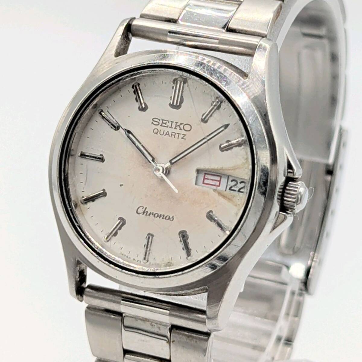 新品電池】SEIKO 5H23-5100 クロノス オクタゴン シルバー セイコー 