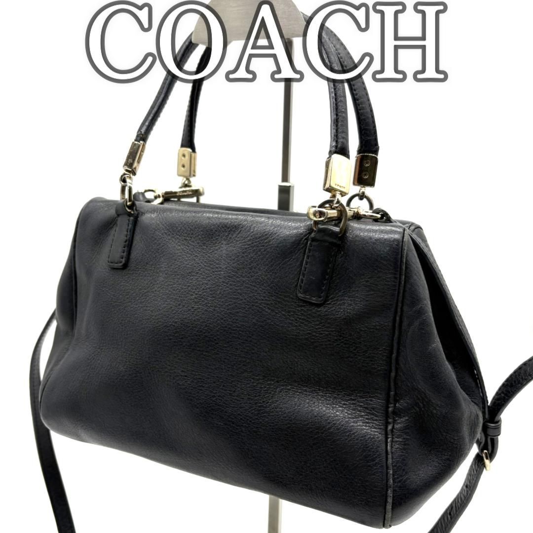 希少色 COACH ショルダーバッグ 2way 馬車 ゴールド金具 カーキ レザー 