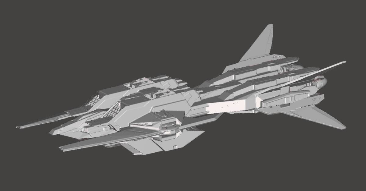 1/1700 スーパーミネルバ級MS惑星強襲揚陸艦 ミレニアム 3Dプリント 未 