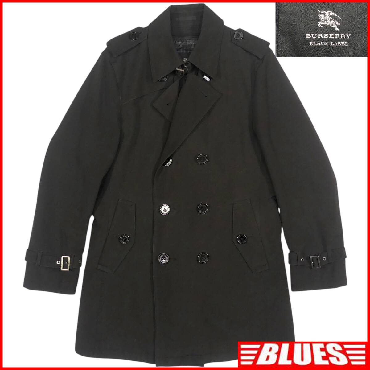 即決☆BURBERRY BLACK LABEL☆メンズM 廃版 トレンチコート バーバリー