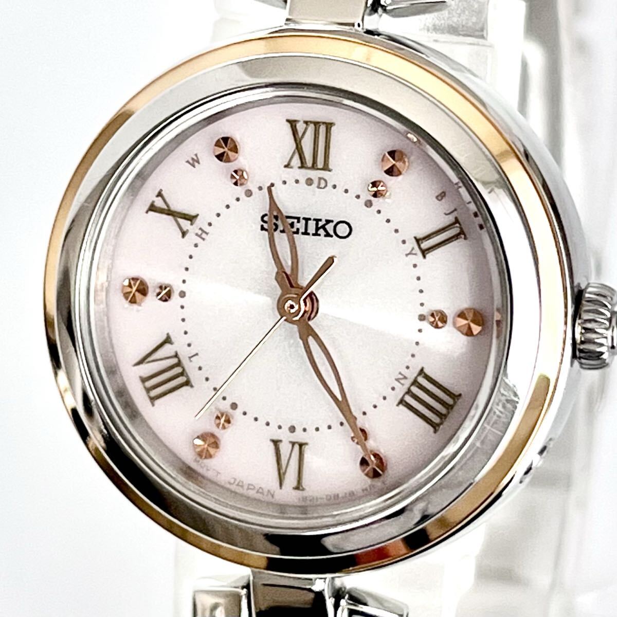 稼働 SEIKO セイコー 1B21-0AP0 腕時計 レディース 電波ソーラー