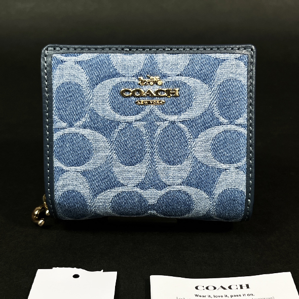 COACH コーチ 二つ折り財布 スナップウォレット シグネチャー | Shop
