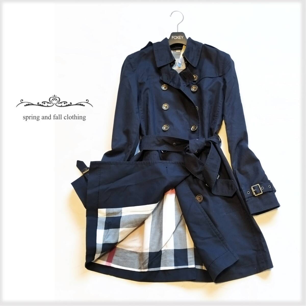 美品 BURBERRY BRIT バーバリーブリット ショートトレンチコート