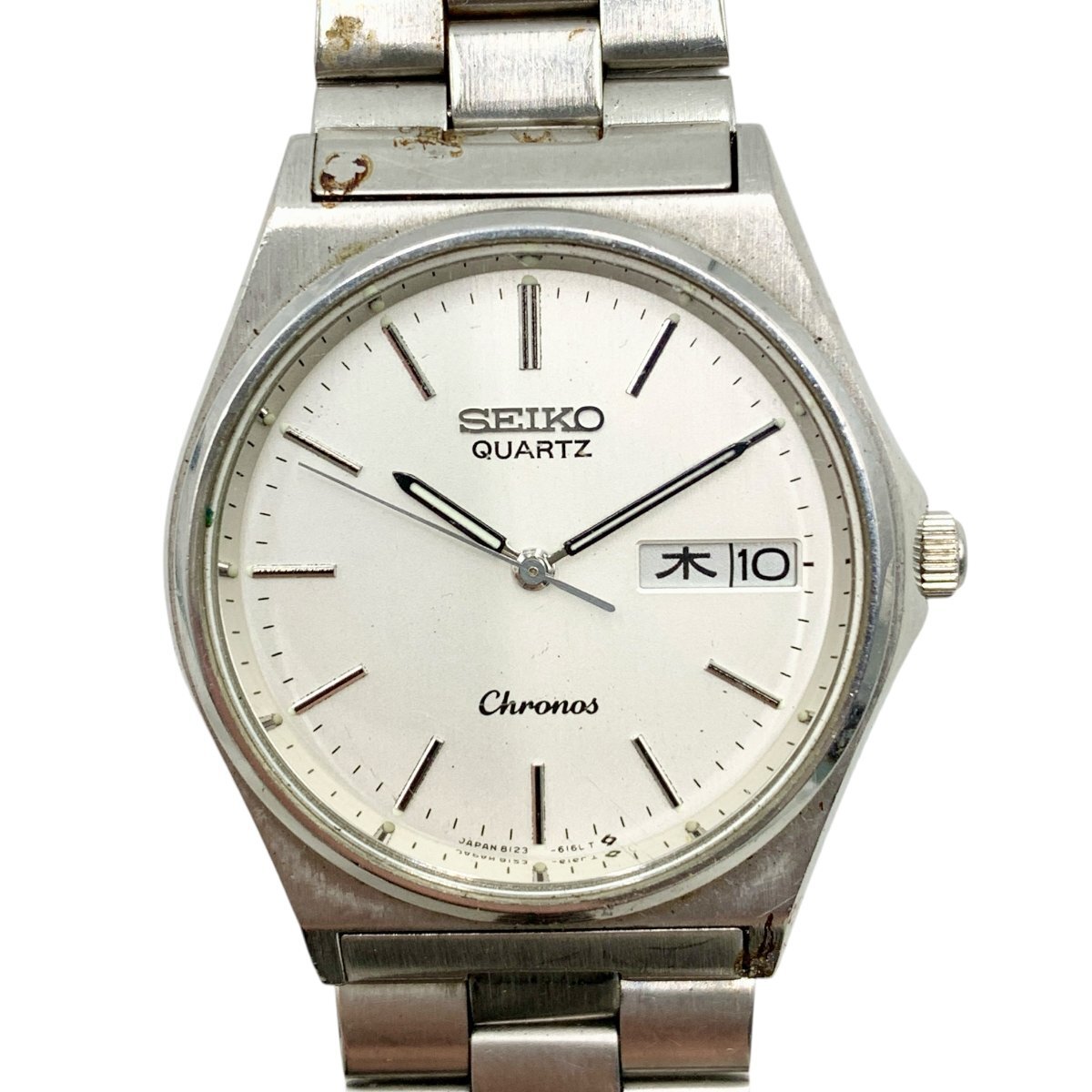 稼働美品 【新品電池】SEIKO セイコー Chronos クロノス メンズ 腕時計 