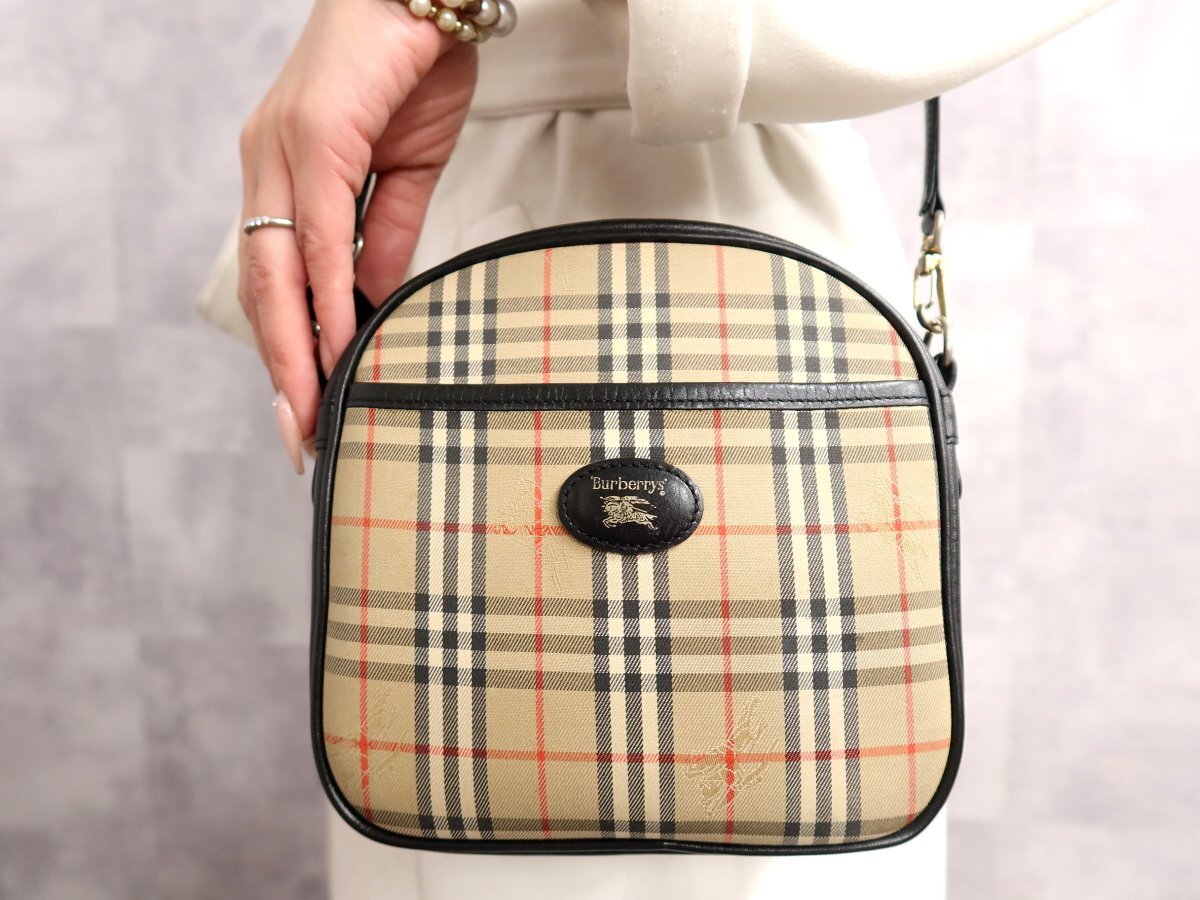 希少 オールド バーバリー Burberrys ショルダーバッグ ノバ