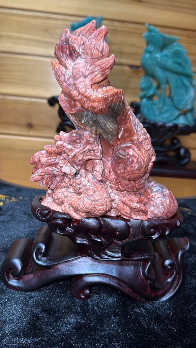 ①天然ライトシトリン 手彫り龍神様 宝珠 如意 昇龍台座セット 置物 チャーム 売れ筋オススメ ①天然ライトシトリン 手彫り龍神様 宝珠 如意 昇龍