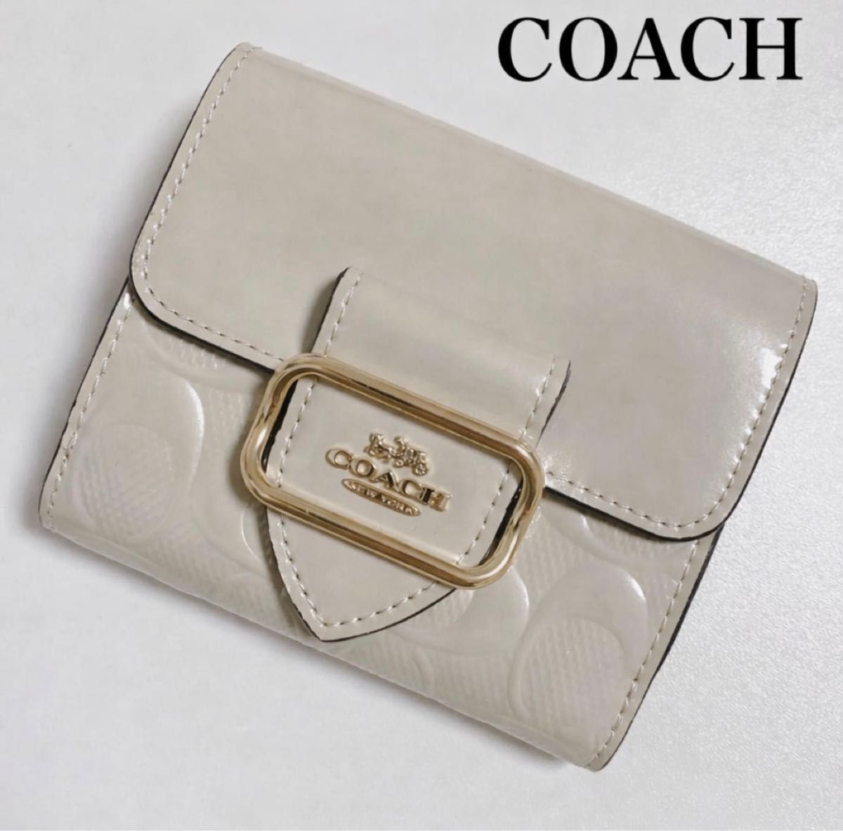 COACH コーチ 二つ折り財布 アイボリー 箱付 | Shop at JDirectItems