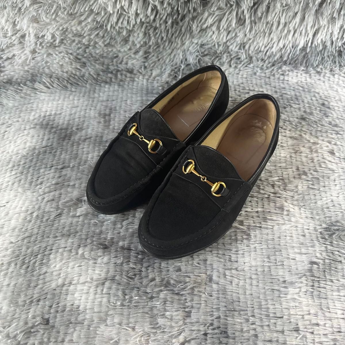 GUCCI グッチ ホースビットローファー スエード ブラック | Shop at