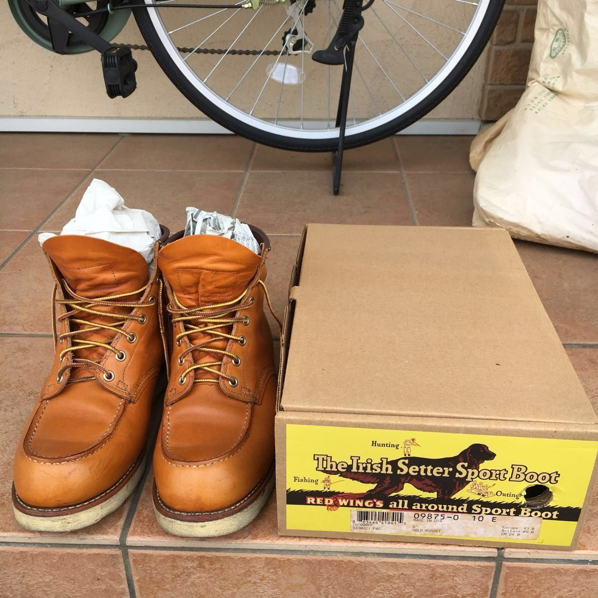 7E 良品 半円犬タグ 95年】レッドウィング 875 アイリッシュセッター 