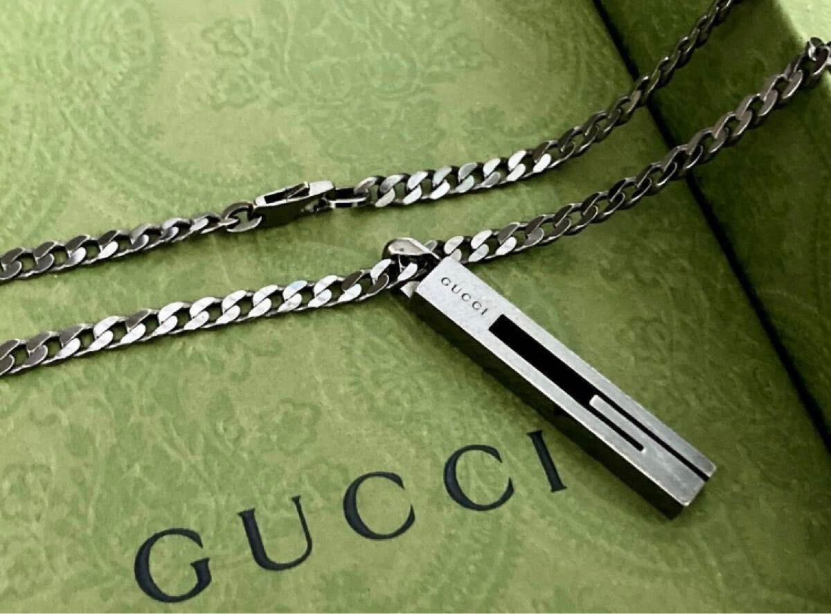 グッチ GUCCI 喜平 カットアウト シルバー925 ネックレス ロゴ ラージ