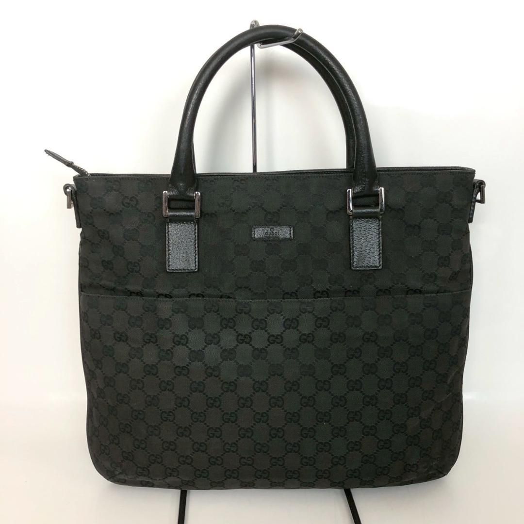 GUCCI グッチ アビー レザー GGキャンバス ハンドバッグ アイボリー 白