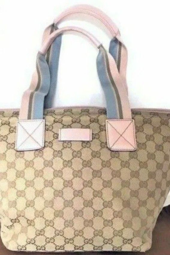 現行品 未使用級 GUCCI グッチ チルドレンズ トートバッグ GGプリント 