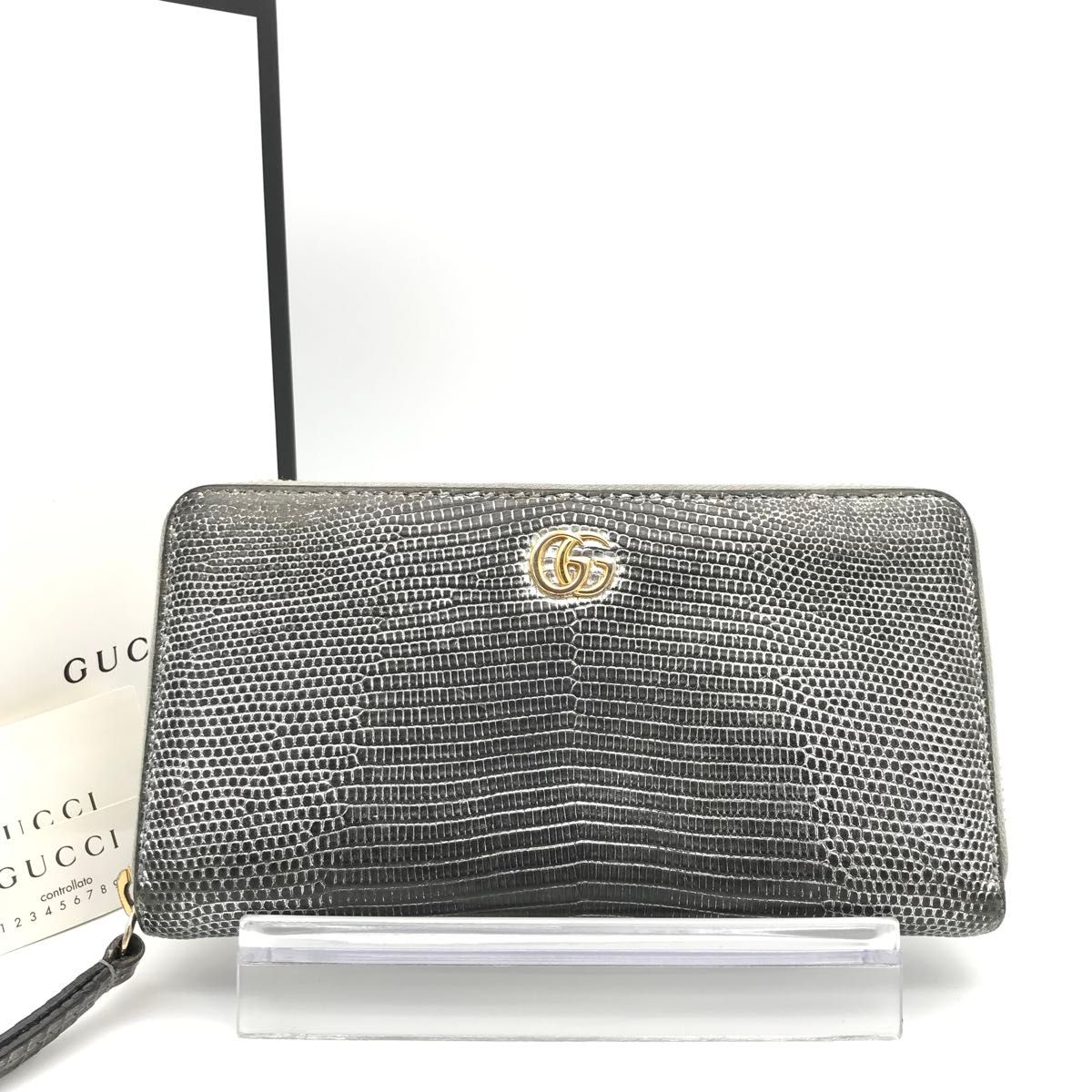 GUCCI グッチ GG柄 ラウンドファスナー 長財布 ブラック | Shop at 