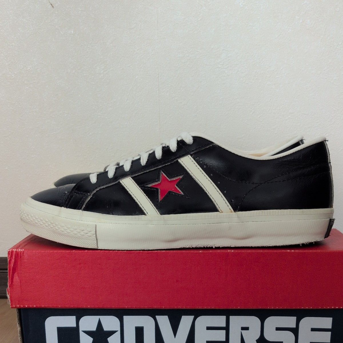 CONVERSE コンバース ジャックパーセル バーガンディ 赤 レザー 28cm 