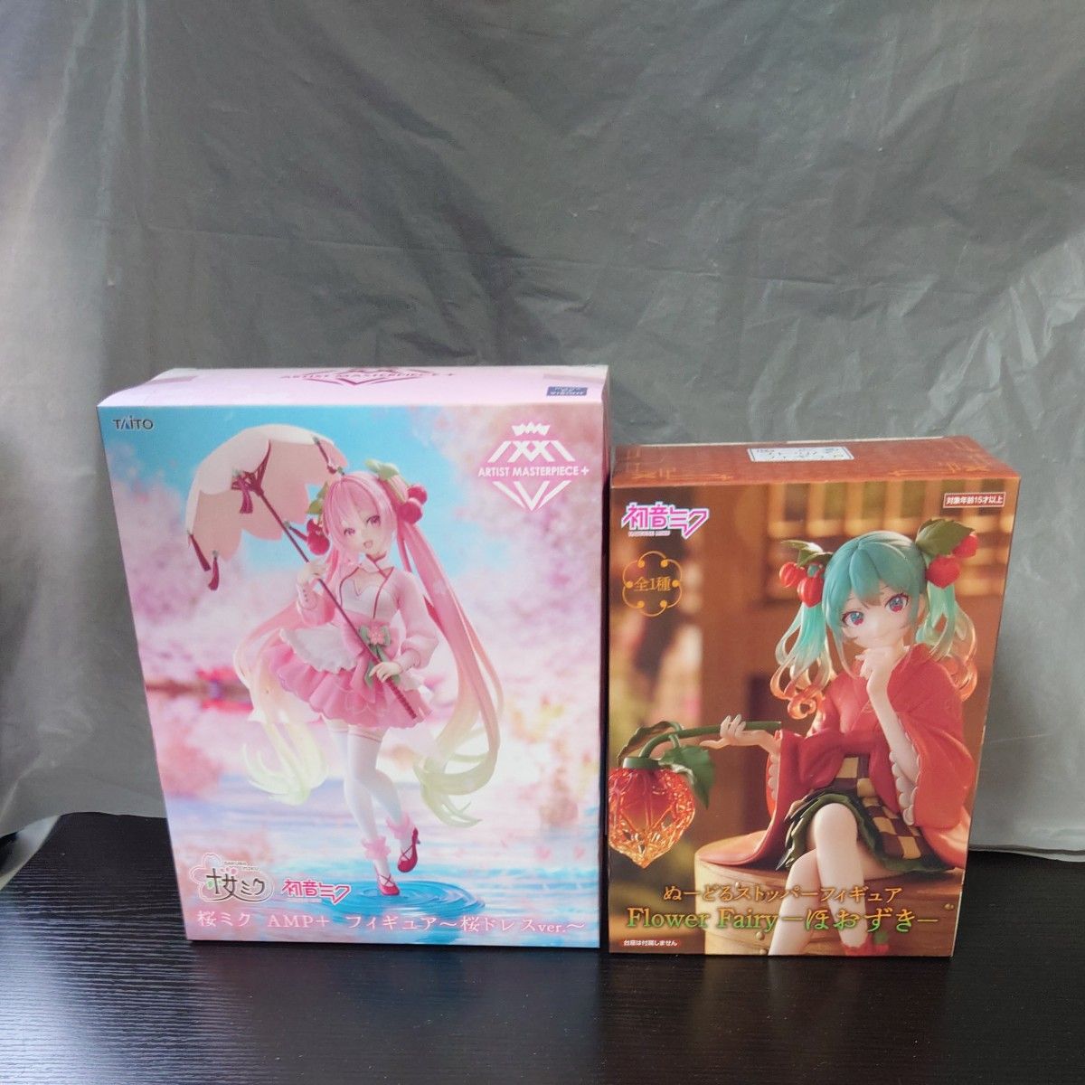 桜ミク フィギュア 3種セット AMP+ 桜ドレス Coreful 和風喫茶 ぬーど