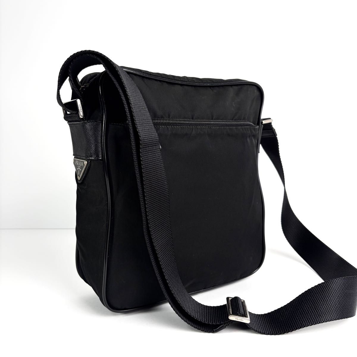 PRADA プラダ ナイロン×レザー切替 ワンショルダーバッグ 黒