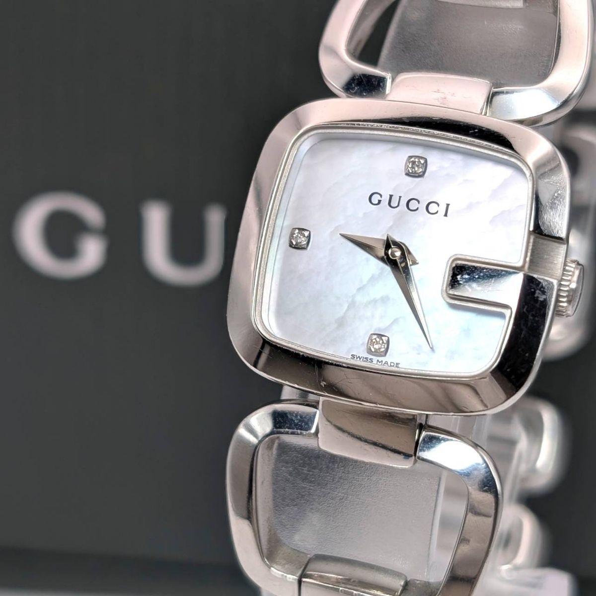 シニョーリア 腕時計 GUCCI グッチ 超希少⁄稼働◯ クォーツ シェル 