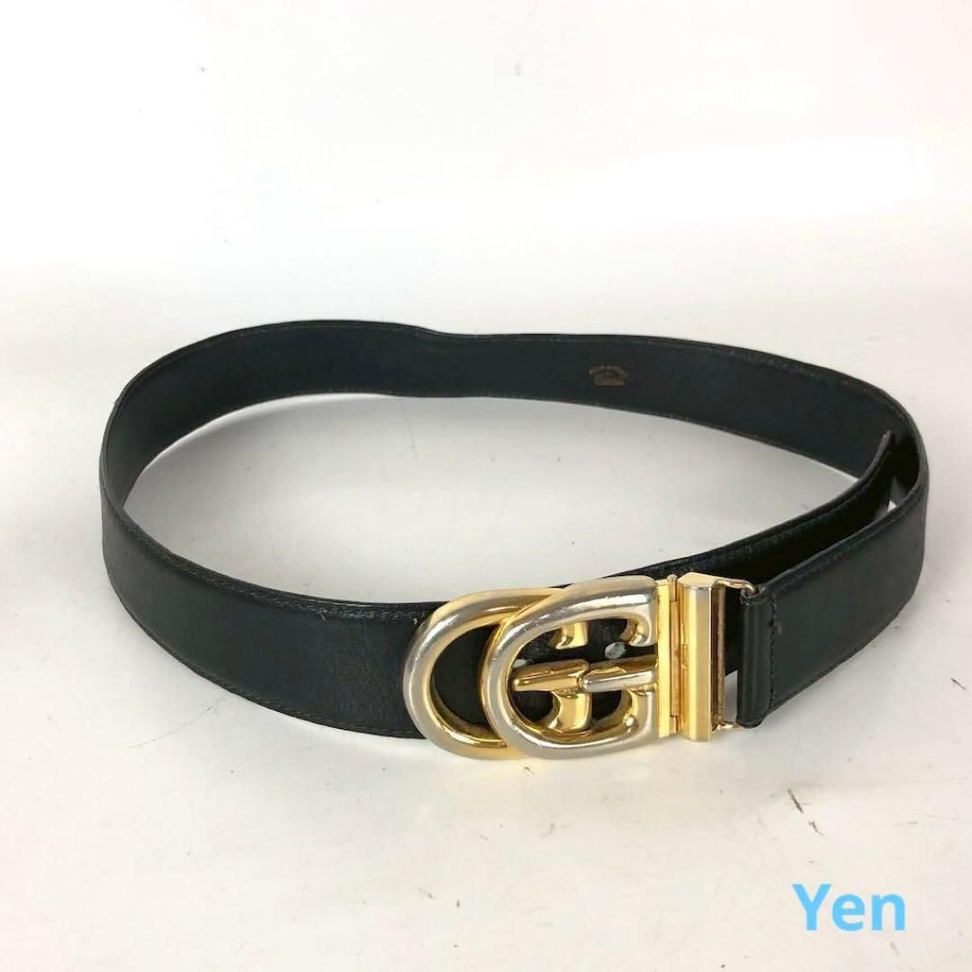 グッチ GUCCI レザー GG スプリーム ベルト シルバー金具 Y726