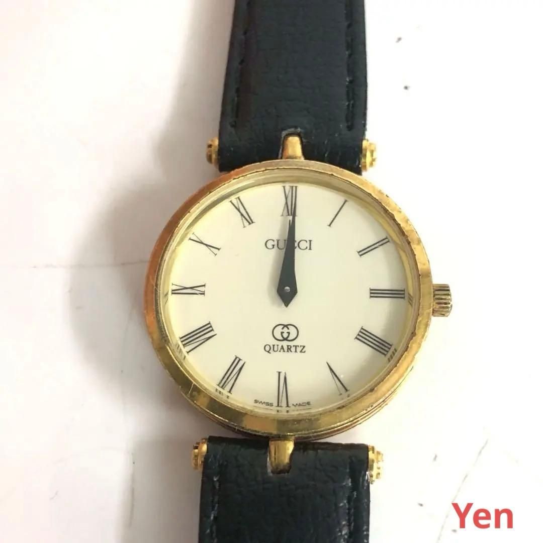 稼動品 GUCCI グッチ ゴールド サイドシェリー 黒ライン 腕時計 | Shop