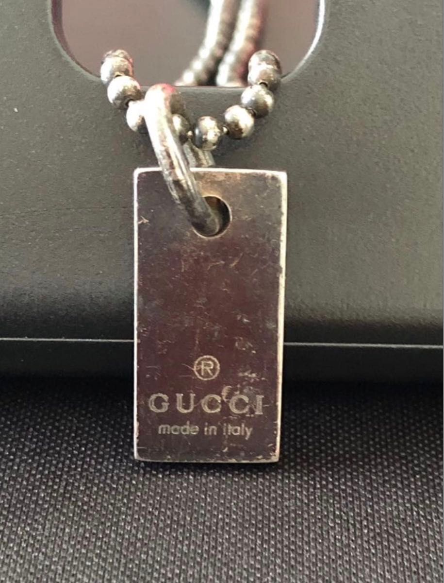 GUCCI シルバー925ボールチェーンネックレス ロングサイズ グッチ 