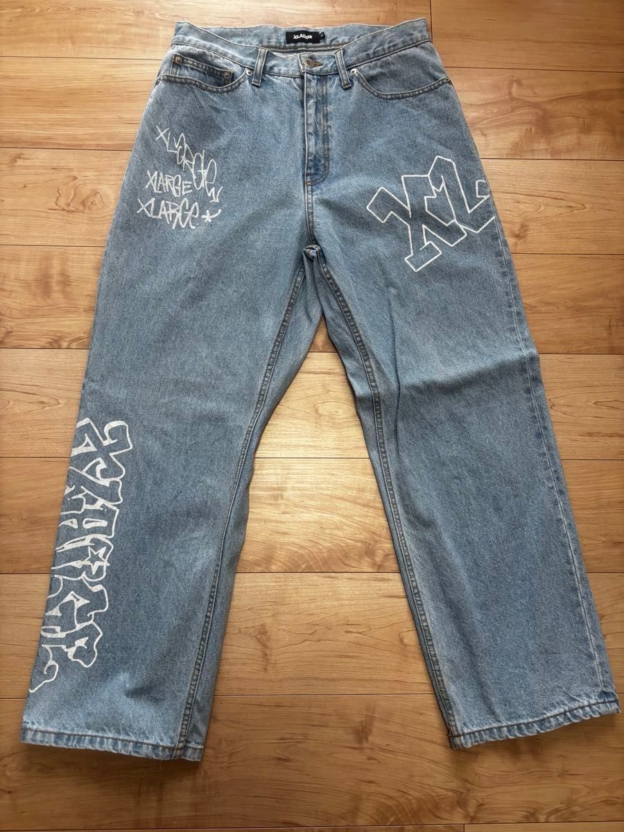 XLARGE パッチワーク デニムパンツ34インチ 美品 エクストララージ 