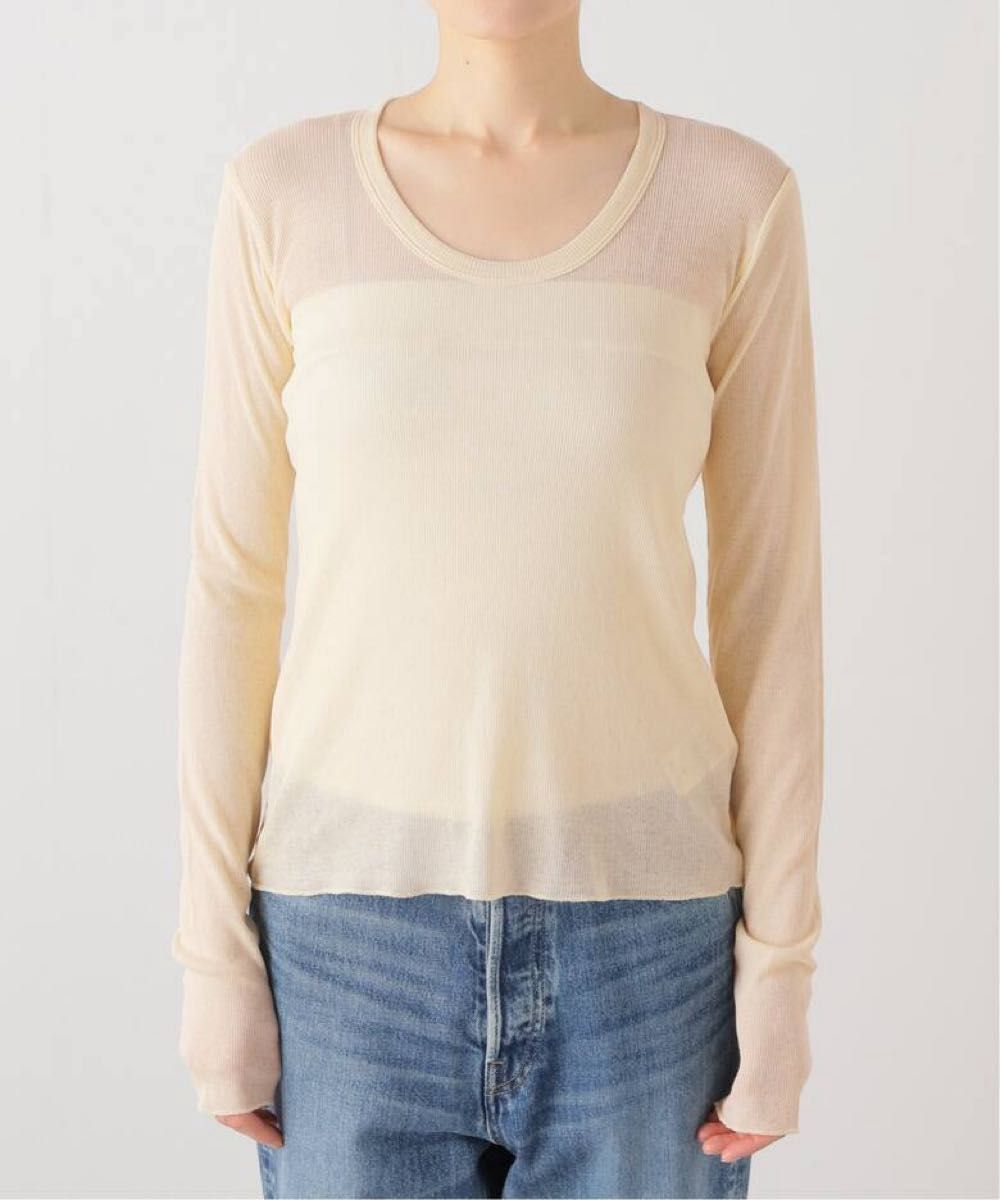 新品 Plage Collar Wide Rib カーディガン カーキ | Shop at