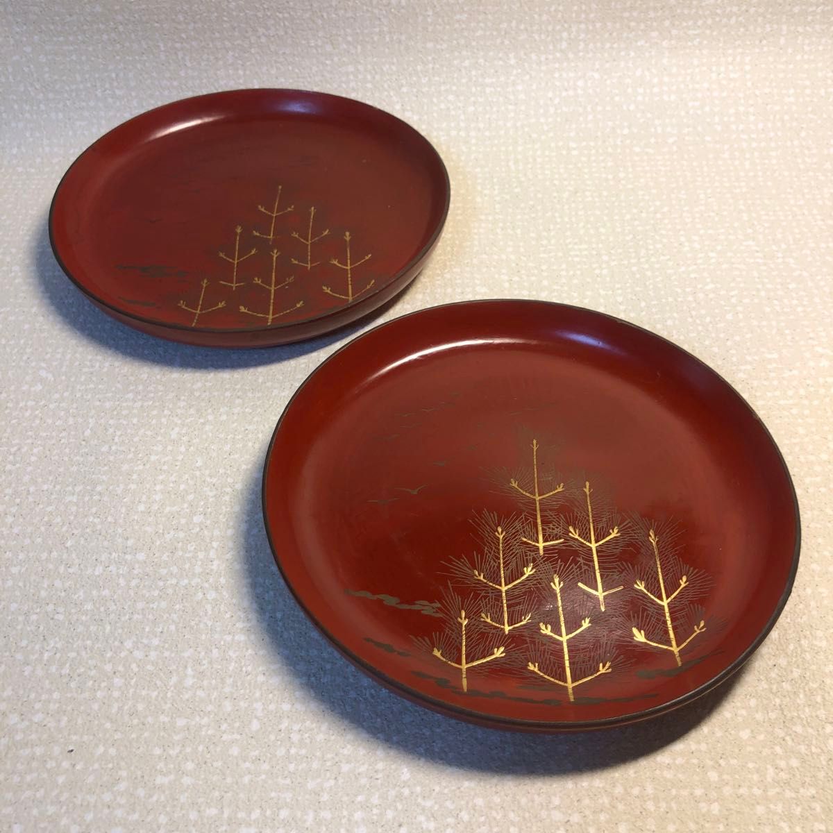 本日特別価格」朱塗り 茶托 5枚セット 木製 和食器 銘々皿 | Shop at