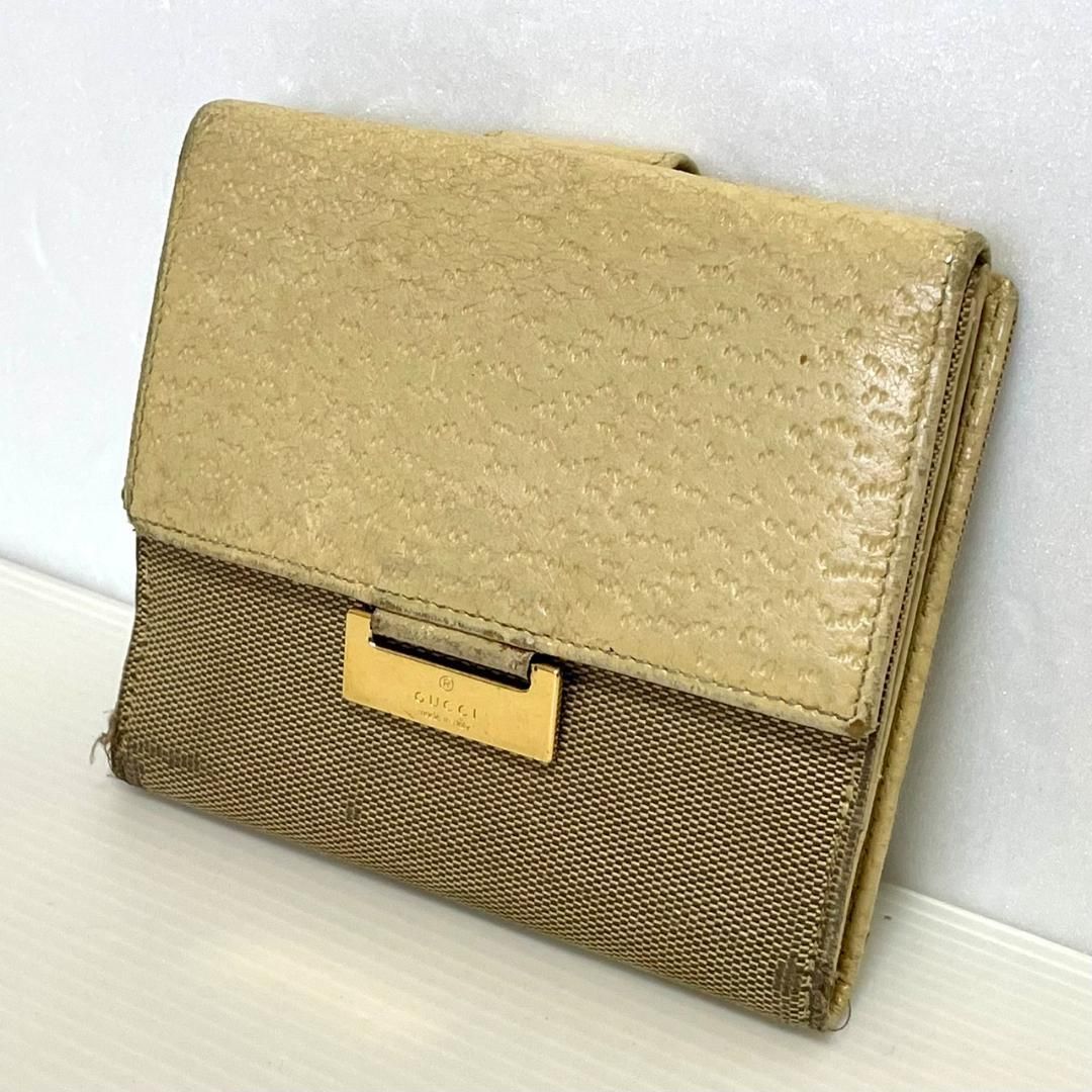 ☆グッチ☆ GUCCI 二つ折り財布 90623 GGキャンバス ベージュ系 | Shop 