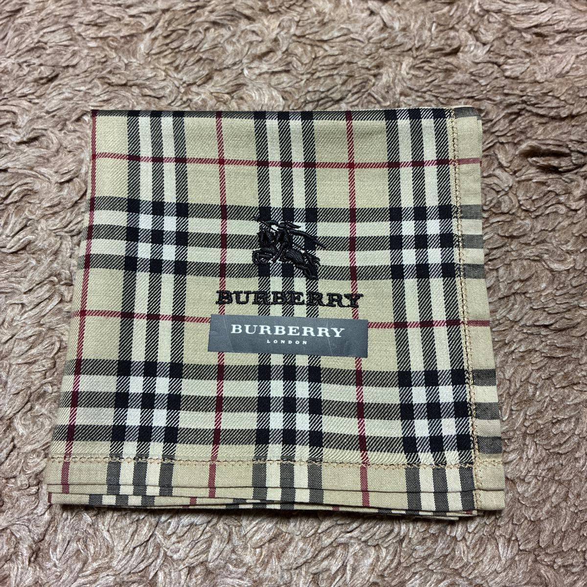 BURBERRY バーバリー タオルハンカチ ノバチェック ホース刺繍 | Shop