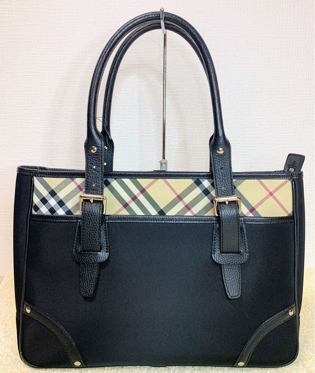 美品》バーバリー ビジネスバッグ 2WAY ノバチェック A4収納可能