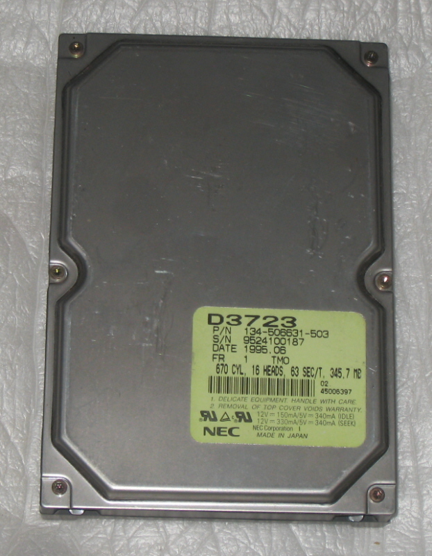 PC98ノート用内蔵型ハードディスクI・O DATA HDN-810M 【公式通販】
