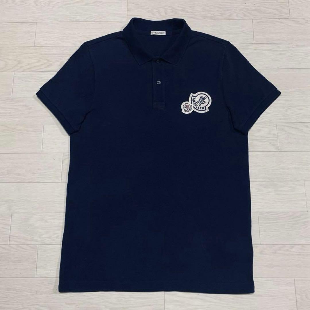 人気☆ MONCLER ワッペン Tシャツ ネイビー S 国内正規品 3S763 | Shop 