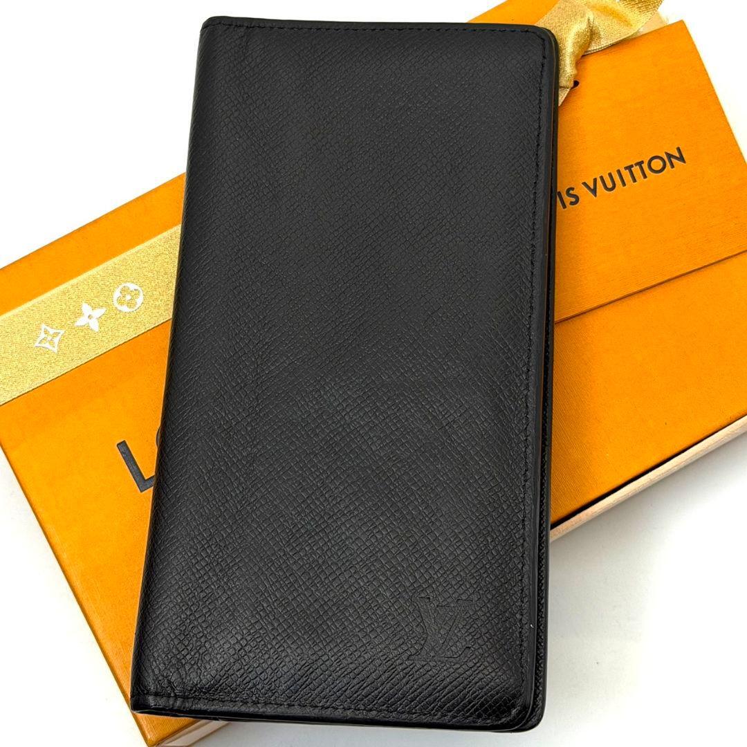 LOUIS VUITTON 二つ折り財布 エピ ブラック レザー 札入れ ルイ